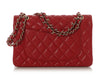 Chanel Small Red Quilted Caviar Classic Double Flap