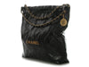 Chanel Black Quilted Shiny Calfskin 22