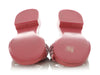 Chanel Pink and Black Velvet Slide Sandals