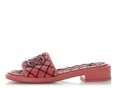 Chanel Pink & Black sandals