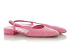 Chanel Pink Denim Slingback Flats