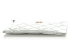 Chanel Large Metallic Silver Quilted Lambskin O Case