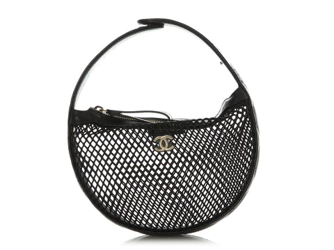 Chanel Mini Black Mesh Pouch