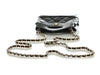 Chanel Black Part-Quilted Shiny Calfskin Nano Bag