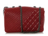 Chanel Red Quilted Distressed Calfskin Coco Boy Flap