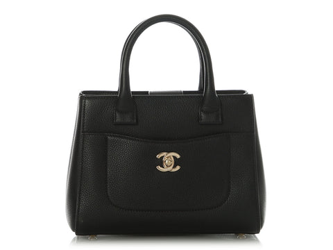 Chanel Small Black Caviar Top Handle Bag