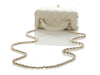 Chanel Mini Cream Quilted Calfskin Top Handle Crossbody