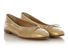 Chanel Gold Patent Ballet Flats