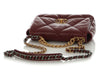 Chanel Medium Burgundy Quilted Leather 19 Flap