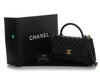 Chanel Small Black Quilted Caviar Coco Handle