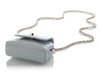 Chanel Nano Light Blue Quilted Caviar Coco Handle Clutch with Chain