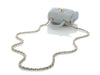 Chanel Nano Light Blue Quilted Caviar Coco Handle Clutch with Chain
