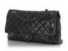 Chanel Jumbo Metallic Gray Quilted Caviar Easy Flow Flap