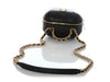 Chanel Small Black Quilted Lambskin CC Bubble Vanity Case with Chain