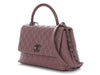 Chanel Small Deep Mauve Quilted Caviar and Lizard Coco Handle