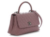 Chanel Small Deep Mauve Quilted Caviar and Lizard Coco Handle
