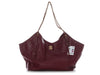 Chanel Maxi Burgundy Quilted Calfskin Shopping Bag