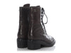 Chanel Dark Gray Diamond Quilted Chain Combat Boots