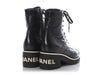 Chanel 2021 Black Leather Combat Boots