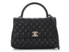 Chanel Small Black Quilted Caviar Coco Handle