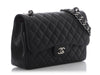 Chanel Jumbo Black Quilted Caviar Classic Double Flap