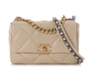 Chanel Small Beige Quilted Calfskin 19 Flap