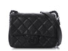 Chanel Mini Black Quilted Shiny Caviar Incognito Flap