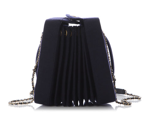 Chanel Navy Paris-Hamburg Accordion Bag