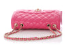 Chanel Fuchsia Quilted Lambskin Madame Flap
