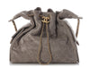 Chanel Medium Gray Suede 25 Bag