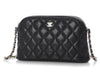 Chanel Black Quilted Caviar 24A Clutch with Chain