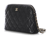Chanel Black Quilted Caviar 24A Clutch with Chain