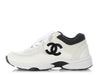 Chanel 22C White Leather and Suede Sneakers
