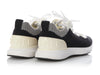 Chanel Black and White Fabric Sneakers