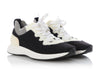 Chanel Black and White Fabric Sneakers
