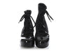 Chanel Black Fabric and Rubber Combat Boots