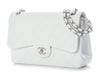 Chanel Jumbo White Quilted Caviar Classic Double Flap