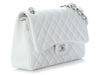 Chanel Jumbo White Quilted Caviar Classic Double Flap