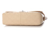 Chanel Jumbo Beige Quilted Caviar Classic Single Flap