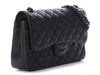 Chanel Jumbo So Black Quilted Crumpled Lambskin Classic Double Flap