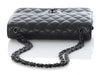 Chanel Jumbo So Black Quilted Crumpled Lambskin Classic Double Flap