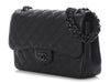 Chanel Jumbo So Black Quilted Crumpled Lambskin Classic Double Flap