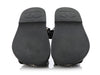 Chanel Black Rubber Logo Gate No. 5 Sandals