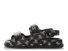 Chanel Black Rubber Logo Gate No. 5 Sandals