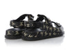 Chanel Black Rubber Logo Gate No. 5 Sandals