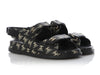 Chanel Black Rubber Logo Gate No. 5 Sandals