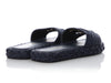 Chanel Navy Crochet Leather Slide Sandals