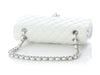 Chanel Medium/Large White Quilted Caviar Classic Double Flap