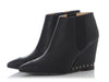 Chanel Black Chain Wedge Booties