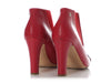 Chanel Red Leather Open-Toe Chain Ankle Boots